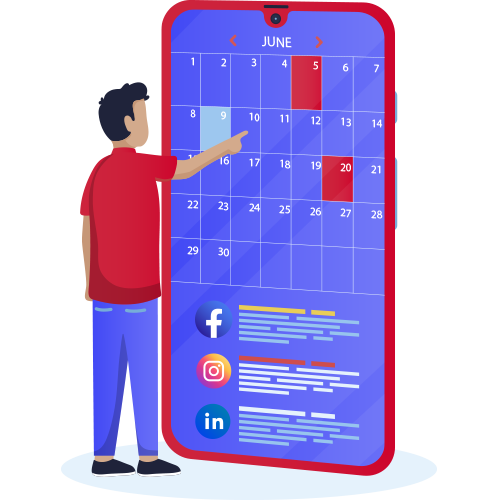 Social scheduling and automation tools dashboard