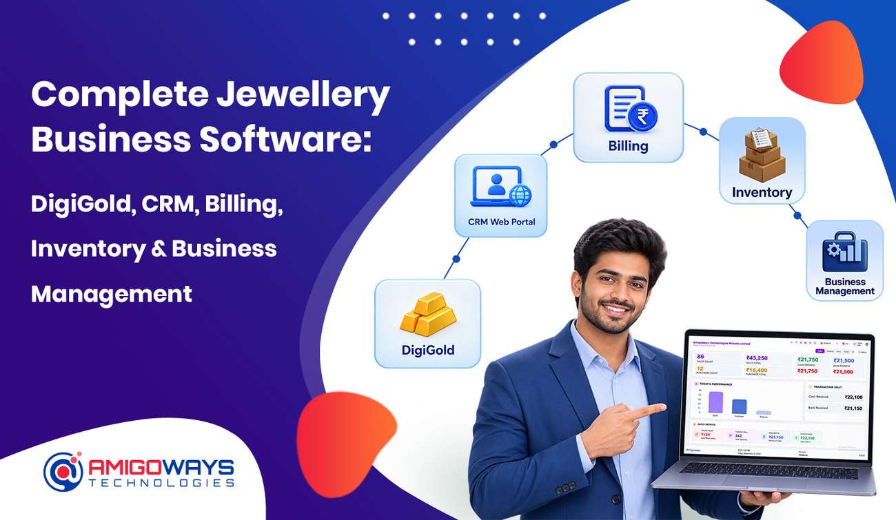 Complete Jewellery Business Software: DigiGold, CRM, Billing, Inventory & Business Management - Amigoways Complete jewellery business software